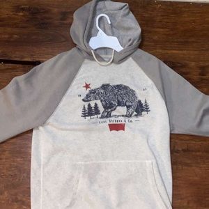 LEVI’S GRAY AND WHITE SWEATER